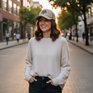 OTTO Embroidered Tan Dog Mesh Cap women’s hat